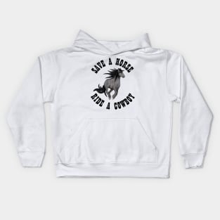 Save a Horse Ride a Cowboy Kids Hoodie